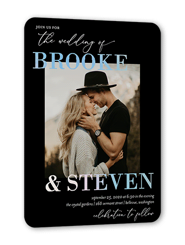 Modern Black Wedding Invitations