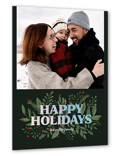 Foil Greeting Holiday Card, Iridescent Foil, Beige, 6x8, Holiday, Matte, Personalized Foil Cardstock, Square