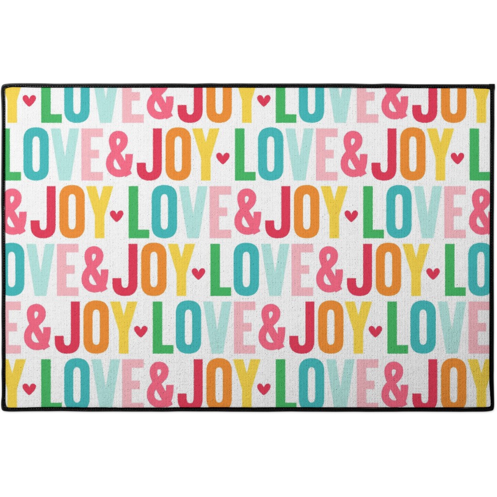 Love and Joy Christmas - Multi Door Mat, Multicolor