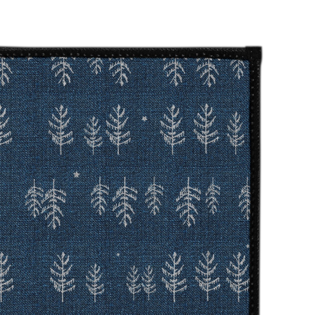 Arctic Night Forest Navy Door Mat Shutterfly