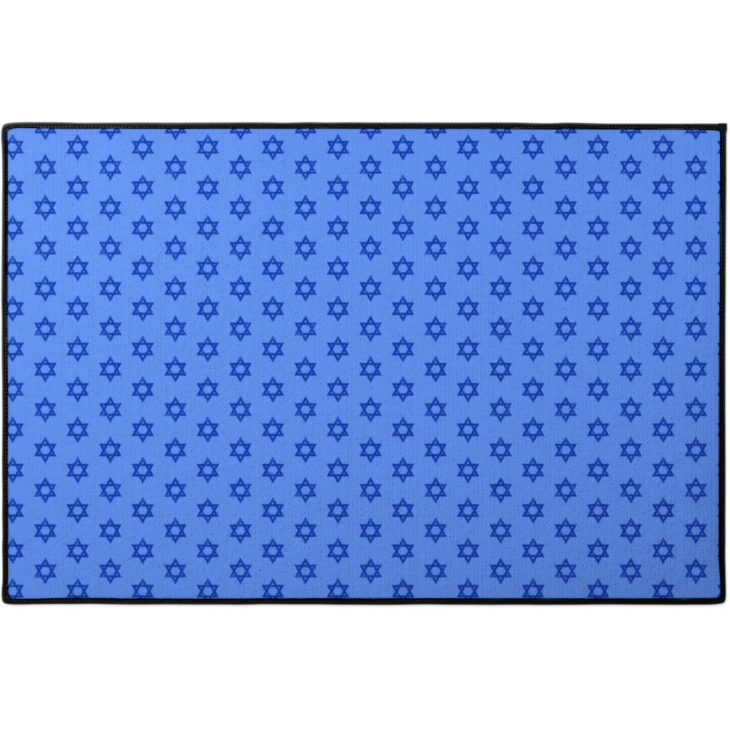 Star of David Blue Door Mat Shutterfly
