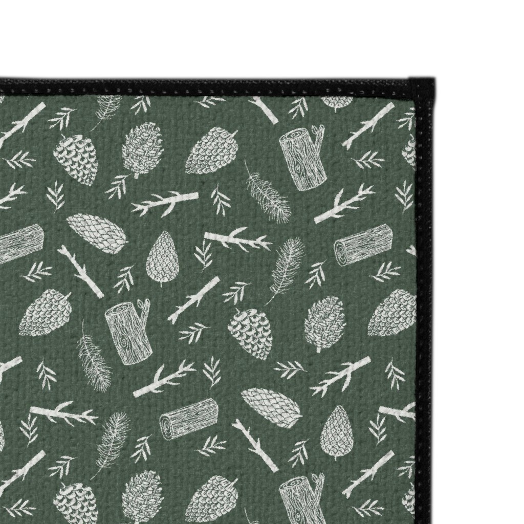 Pinecones Hunter Green Door Mat Shutterfly