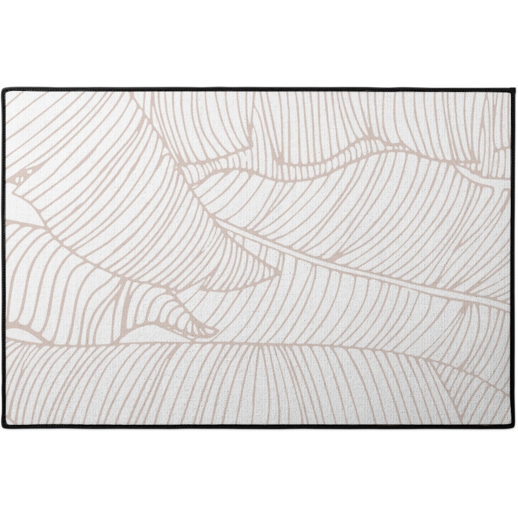 Banana Leaf Blush Door Mat Shutterfly