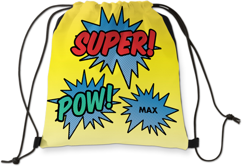 superhero drawstring backpacks