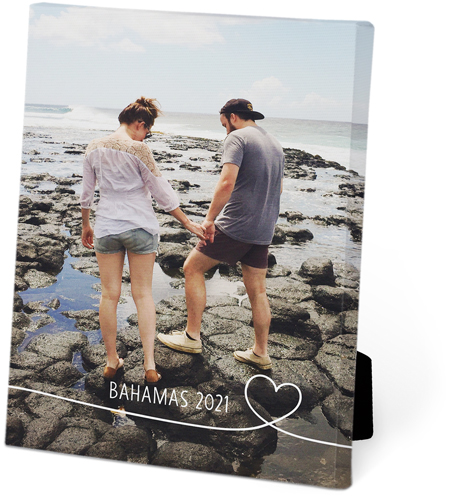 Heart Line Art Easel Back Canvas, 5x7, No Frame, Easel Back Canvas, White, white