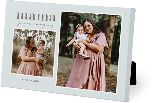 Amazing Mama Easel Back Canvas, 5x7, No Frame, Easel Back Canvas, Gray, air