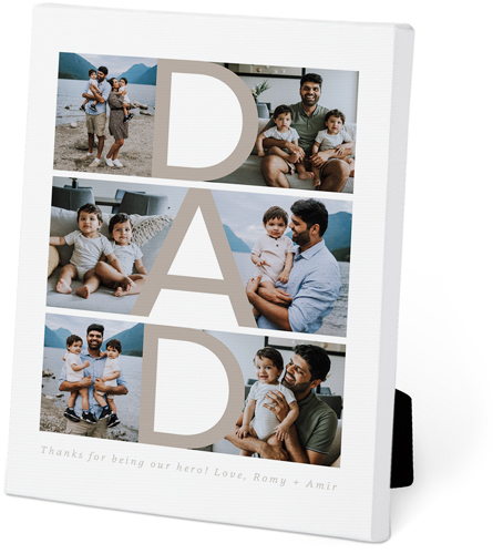Bold Dad Letters Easel Back Canvas, 5x7, No Frame, Easel Back Canvas, White