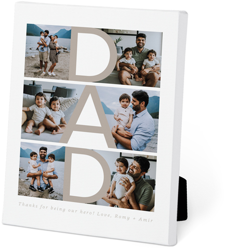 Bold Dad Letters Easel Back Canvas, 5x7, No Frame, Easel Back Canvas, White, white