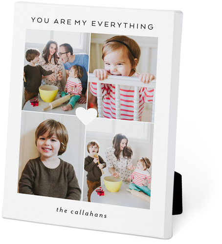 Everything Heart Grid Easel Back Canvas, 5x7, No Frame, Easel Back Canvas, White, white