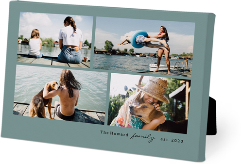 Family Memories Easel Back Canvas, 5x7, No Frame, Easel Back Canvas, Blue, cedar