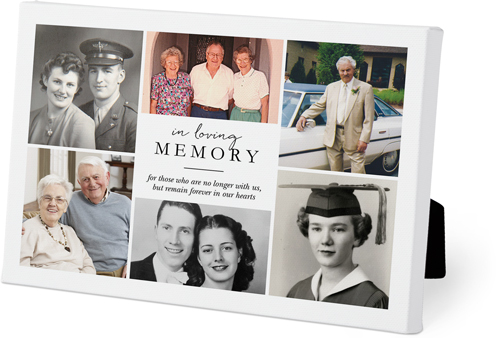 Memorial Photos Wedding Sign Easel Back Canvas, 5x7, No Frame, Easel Back Canvas, White, white