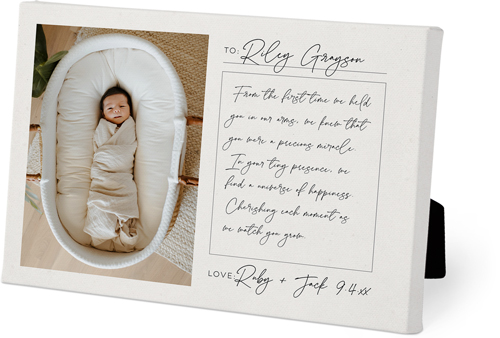 Handwritten Letter Easel Back Canvas, 5x7, No Frame, Easel Back Canvas, White, white