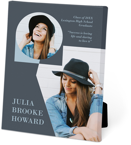 Geometric Frames Easel Back Canvas, 5x7, No Frame, Easel Back Canvas, Gray, gray