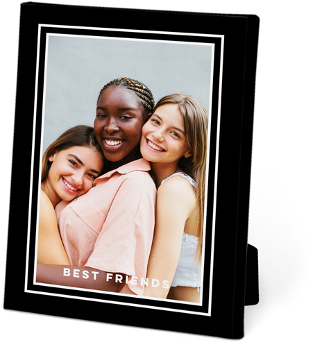 Double Border Portrait Easel Back Canvas, 5x7, No Frame, Easel Back Canvas, Blue, slate blue