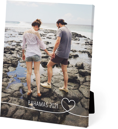 Heart Line Art Easel Back Canvas, 8x10, No Frame, Easel Back Canvas, White, white