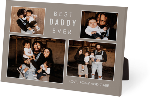 Best Ever Collage Easel Back Canvas, 8x10, No Frame, Easel Back Canvas, Gray, ash