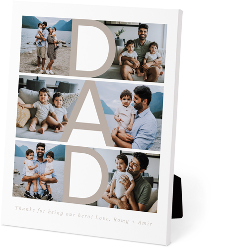 Bold Dad Letters Easel Back Canvas, 8x10, No Frame, Easel Back Canvas, White, white