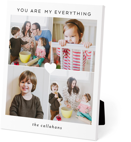 Everything Heart Grid Easel Back Canvas, 8x10, No Frame, Easel Back Canvas, White, white