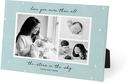 More Than Stars Frame Easel Back Canvas, 8x10, No Frame, Easel Back Canvas, Blue, frost