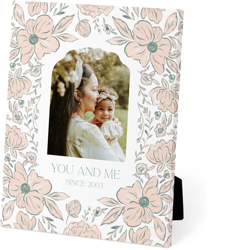 Classic Floral Border Easel Back Canvas, 8x10, No Frame, Easel Back Canvas, White, white