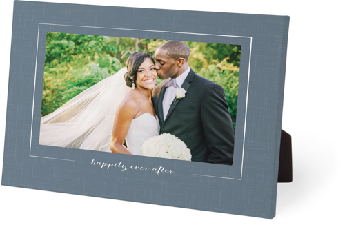 Simple Outline Border Easel Back Canvas, 8x10, No Frame, Easel Back Canvas, Gray, gray