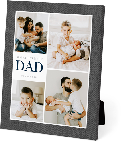 Textured Modern Dad Easel Back Canvas, 8x10, No Frame, Easel Back Canvas, Gray, charcoal