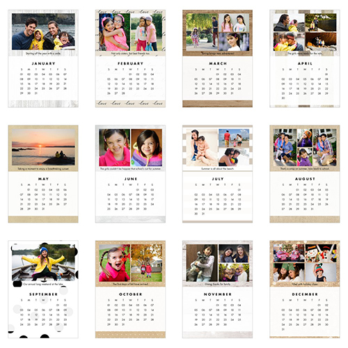 Neutral Gallery Easel Calendar by Yours Truly Shutterfly