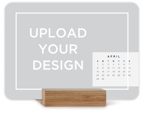 Upload Your Own Design Landscape Easel Calendar, Rounded Corners, Multicolor