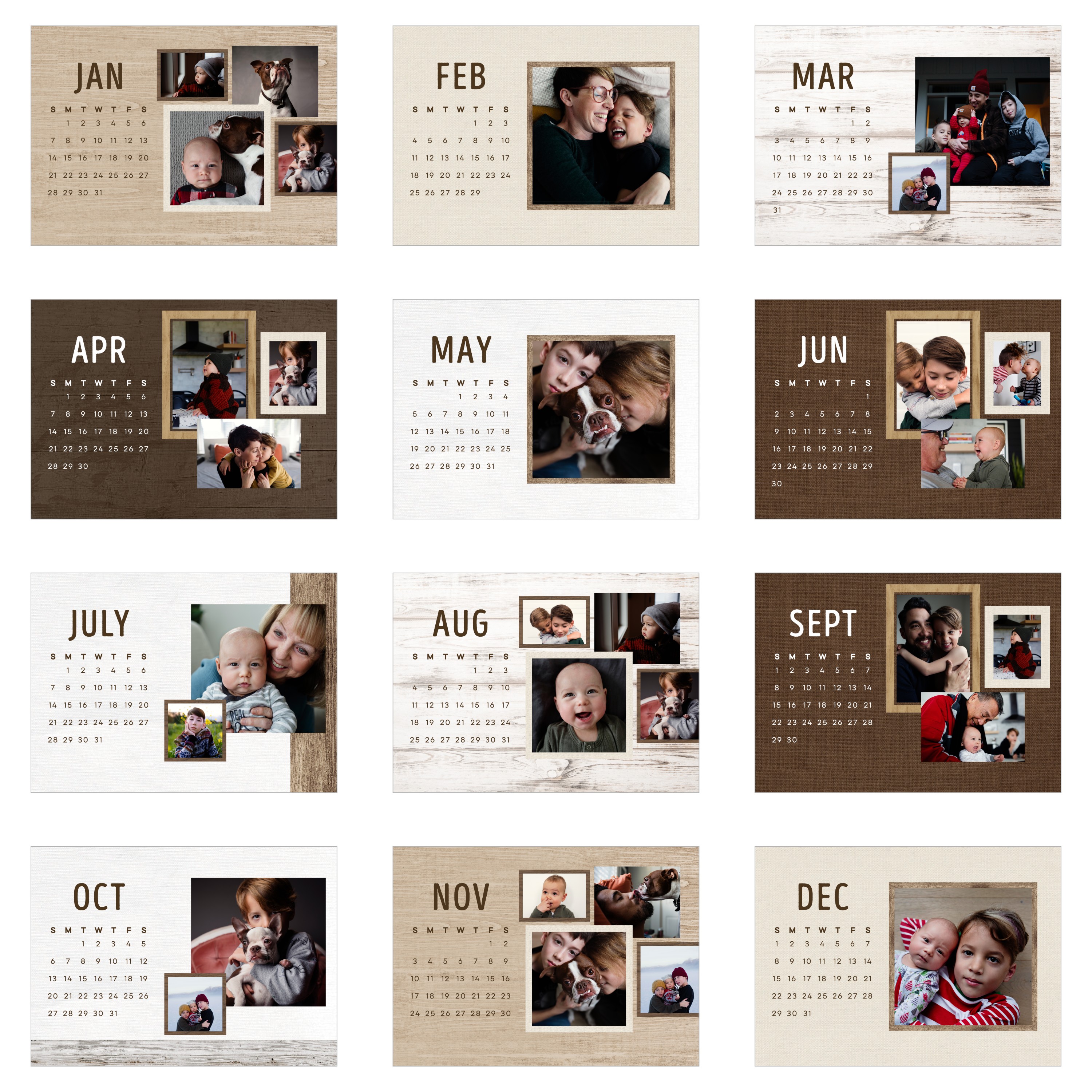 Rustic Family Easel Calendar by Yours Truly Shutterfly