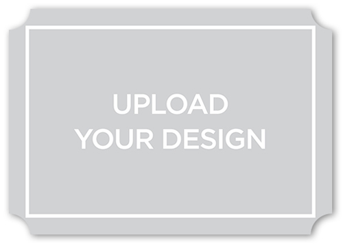 Upload Your Own Design Wedding Enclosure Card, White, Pearl Shimmer Cardstock, Ticket