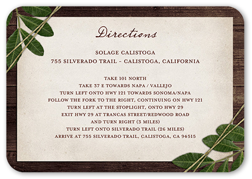 Ingrained Love Wedding Enclosure Card, Brown, Pearl Shimmer Cardstock, Rounded