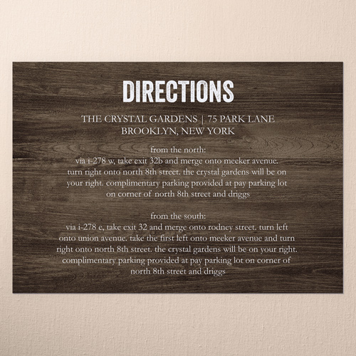 Rustic Enchantment Wedding Enclosure Card, Brown, Matte, Signature Smooth Cardstock, Square