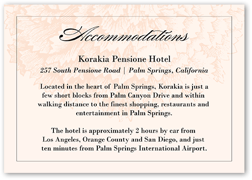 Grandeur Affair Wedding Enclosure Card, Beige, Matte, Signature Smooth Cardstock, Square, Cashmere Pink