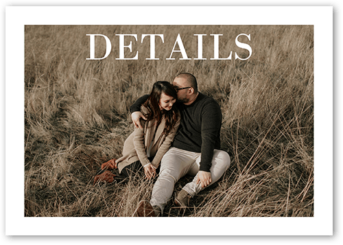 Quiet Frame Wedding Enclosure Card, White, Matte, 100% Recycled Cardstock , Square, White