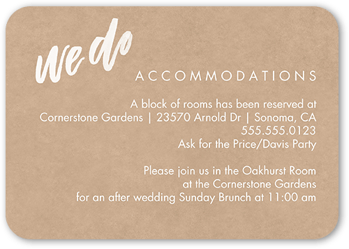 Always Worth It Wedding Enclosure Card, Beige, 100% Recycled Cardstock , Rounded, Latte