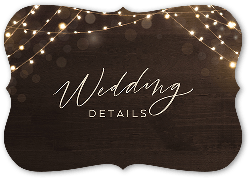 Twinkling Curtain Wedding Enclosure Card, Brown, Matte, Signature Smooth Cardstock, Bracket