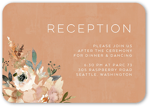 Painted Promise Wedding Enclosure Card, Beige, Pearl Shimmer Cardstock, Rounded