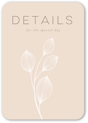 Novel Matrimony Wedding Enclosure Card, Beige, Matte, Signature Smooth Cardstock, Rounded, Adobe Blush