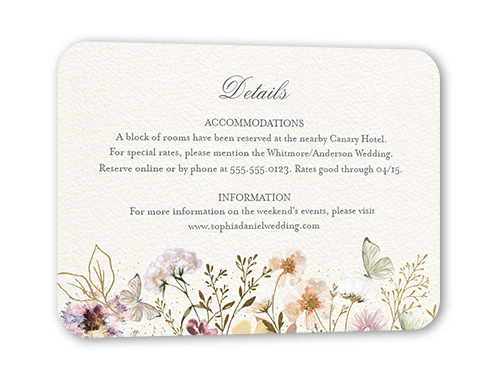 Fairy Tale Wedding Wedding Enclosure Card, Gold Foil, Grey, Pearl Shimmer Cardstock, Rounded