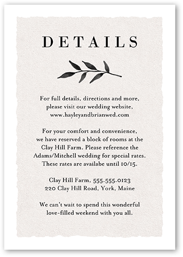 Pressed Flowers Wedding Enclosure Card, Beige, Matte, 100% Recycled Cardstock , Square, Limestone