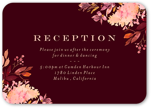 Deeply Beautiful Wedding Enclosure Card, Red, Matte, Signature Smooth Cardstock, Rounded
