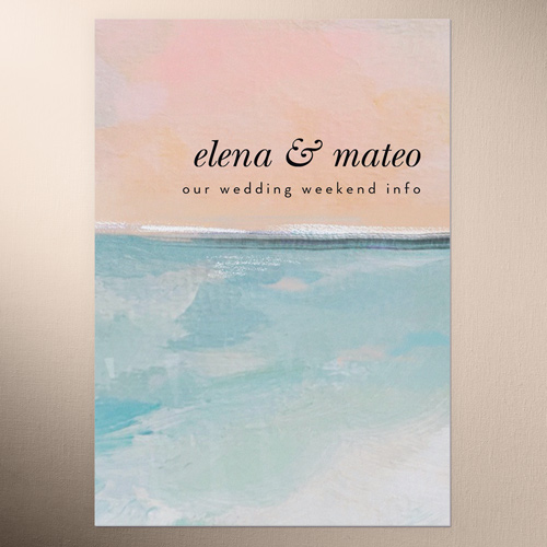 Tropical Tradition Wedding Enclosure Card, Beige, Matte, 100% Recycled Cardstock , Square, Nectar