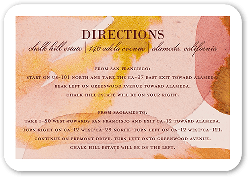 Terracotta Washes Wedding Enclosure Card, Beige, Signature Smooth Cardstock, Rounded
