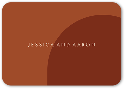 Always Modern Wedding Enclosure Card, Orange, Matte, Signature Smooth Cardstock, Rounded, Caramel
