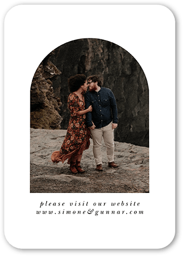 Modern Milestone Wedding Enclosure Card, White, 100% Recycled Cardstock , Rounded, White