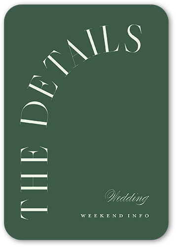 Refined Request Wedding Enclosure Card, Green, Signature Smooth Cardstock, Rounded, Sage