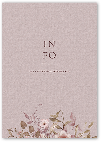 Blissful Bloom Wedding Enclosure Card, Pink, Matte, 100% Recycled Cardstock , Square, Blush