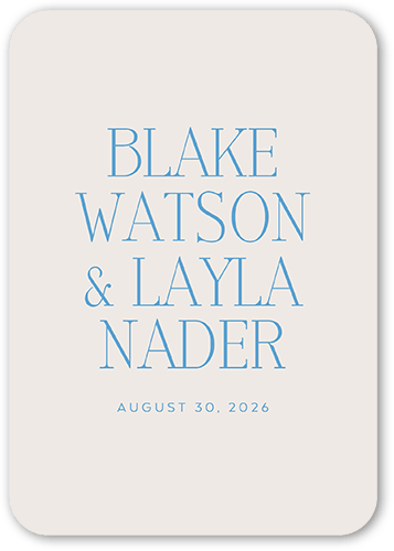 Majestic Marriage Wedding Enclosure Card, Blue, Pearl Shimmer Cardstock, Rounded, Blue