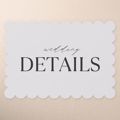 Official Headlines Wedding Enclosure Card, Beige, Pearl Shimmer Cardstock, Scallop