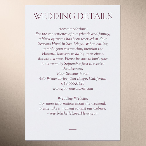 Editable Icon Wedding Enclosure Card, Purple, Write Your Own Greeting, Matte, 100% Recycled Cardstock ?, Square